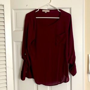 Burgundy LOFT top
